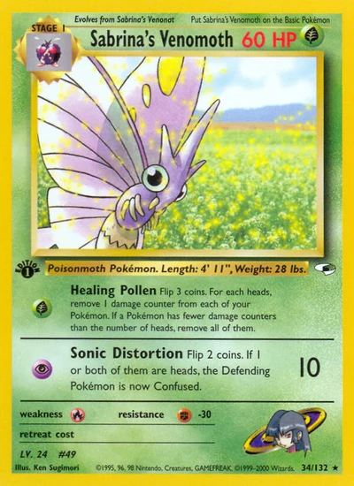 Sabrina's Venomoth – Gym Heroes nr 034/132 (Standard)