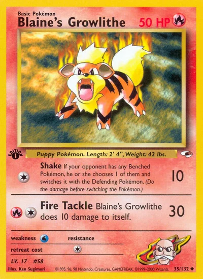 Blaine's Growlithe – Gym Heroes nr 035/132 (Standard)