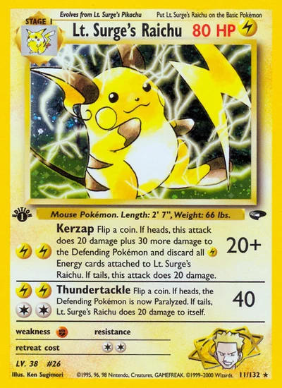 Lt. Surge's Raichu – Gym Challenge nr 011/132 (Standard)