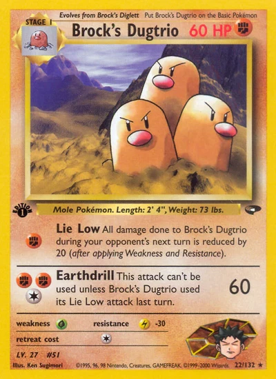 Brock's Dugtrio – Gym Challenge nr 022/132 (Standard)