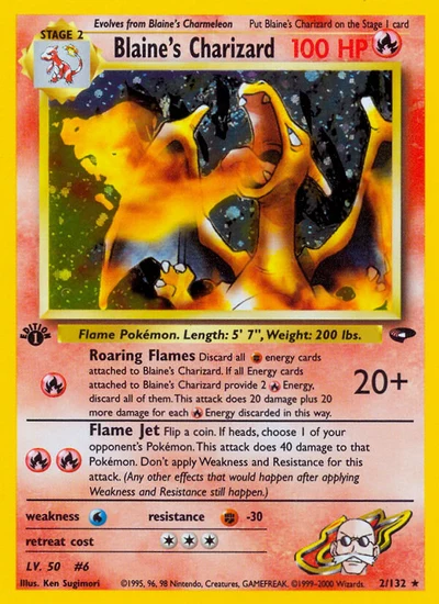 Blaine's Charizard – Gym Challenge nr 002/132 (Standard)