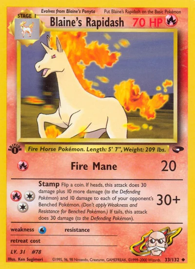 Blaine's Rapidash – Gym Challenge nr 033/132 (Standard)