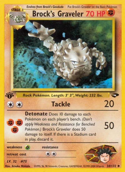 Brock's Graveler – Gym Challenge nr 034/132 (Standard)
