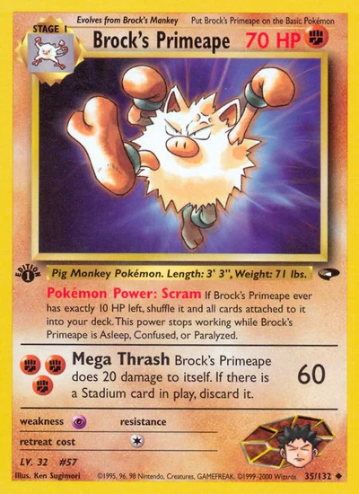 Brock's Primeape – Gym Challenge nr 035/132 (Standard)
