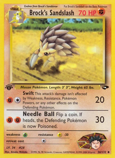 Brock's Sandslash – Gym Challenge nr 036/132 (Standard)
