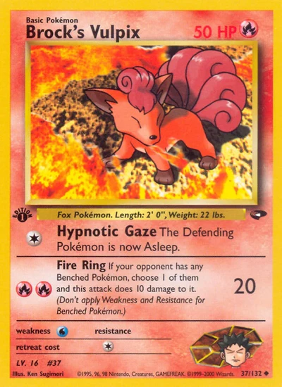 Brock's Vulpix – Gym Challenge nr 037/132 (Standard)