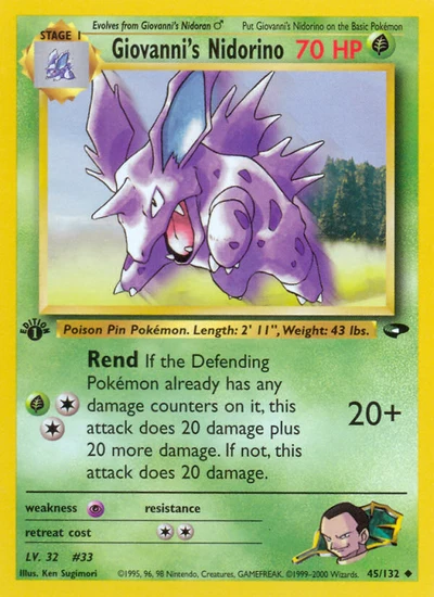 Giovanni's Nidorino – Gym Challenge nr 045/132 (Standard)