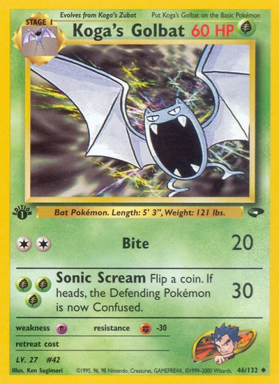 Koga's Golbat – Gym Challenge nr 046/132 (Standard)