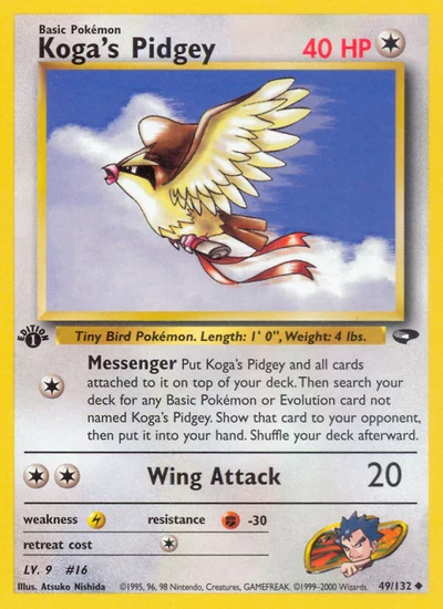 Koga's Pidgey – Gym Challenge nr 049/132 (Standard)