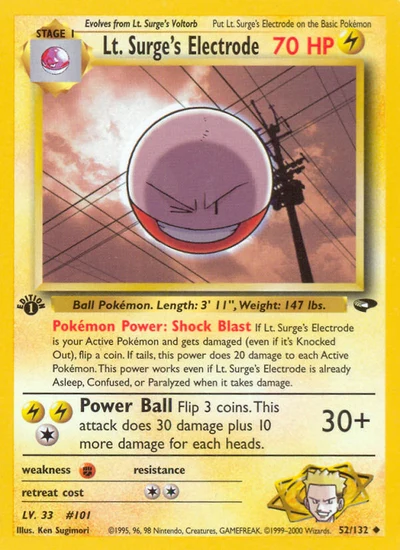 Lt. Surge's Electrode – Gym Challenge nr 052/132 (Standard)
