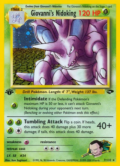 Giovanni's Nidoking – Gym Challenge nr 007/132 (Standard)