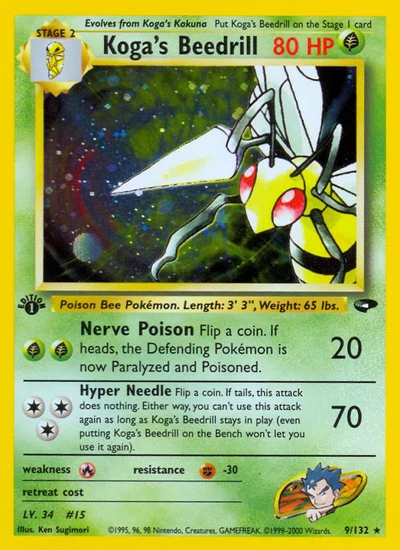 Koga's Beedrill – Gym Challenge nr 009/132 (Standard)