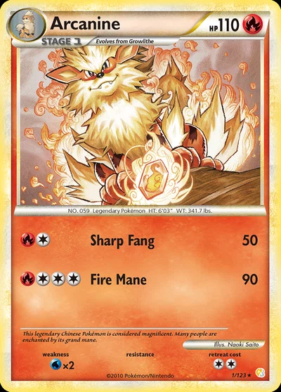 Arcanine – HeartGold & SoulSilver nr 001/123 (Standard)