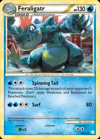 Feraligatr – HeartGold & SoulSilver nr 020/123 (Standard)