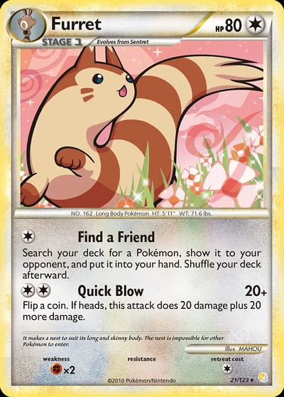 Furret – HeartGold & SoulSilver nr 021/123 (Standard)