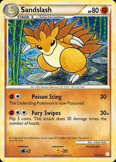 Sandslash – HeartGold & SoulSilver nr 029/123 (Standard)