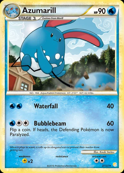 Azumarill – HeartGold & SoulSilver nr 002/123 (Standard)