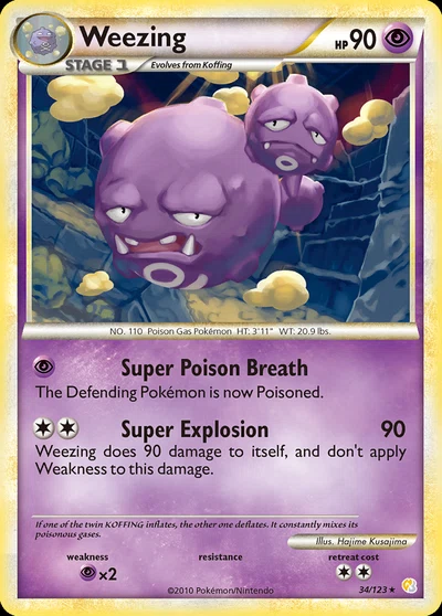 Weezing – HeartGold & SoulSilver nr 034/123 (Standard)