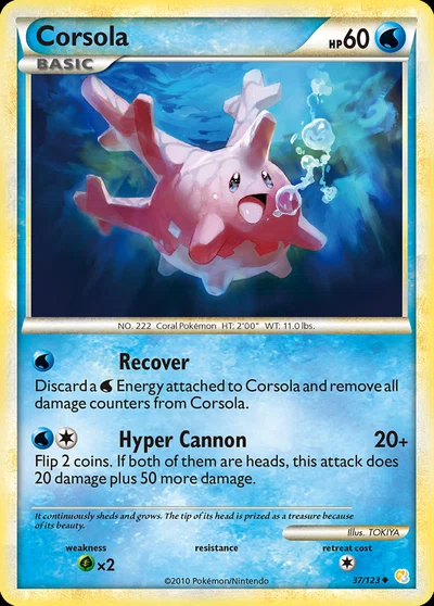 Corsola – HeartGold & SoulSilver nr 037/123 (Standard)