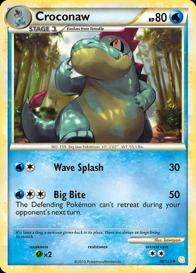 Croconaw – HeartGold & SoulSilver nr 038/123 (Standard)