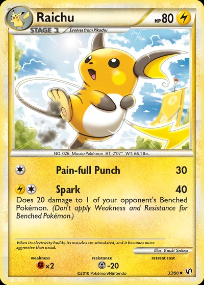 Raichu – HS—Undaunted nr 033/090 (Standard)