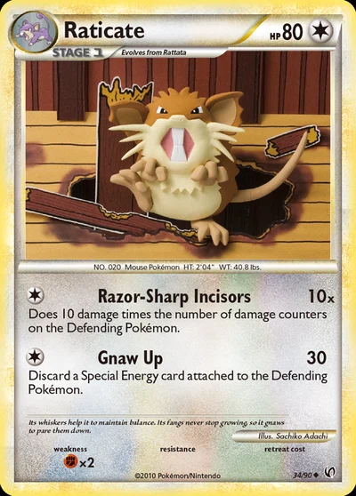 Raticate – HS—Undaunted nr 034/090 (Standard)