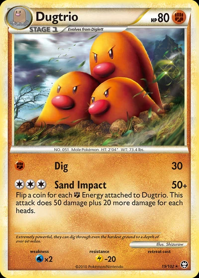 Dugtrio – HS—Triumphant nr 019/102 (Standard)