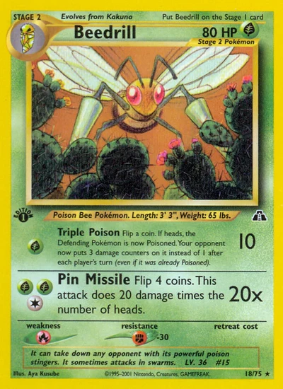 Beedrill – Neo Discovery nr 018/075 (Standard)