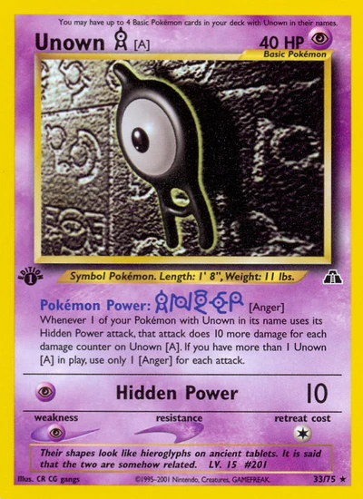 Unown [A] – Neo Discovery nr 033/075 (Standard)