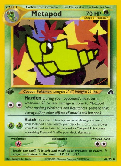 Metapod – Neo Discovery nr 042/075 (Standard)