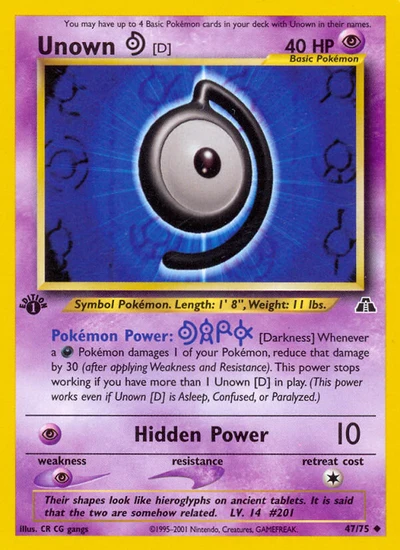 Unown [D] – Neo Discovery nr 047/075 (Standard)