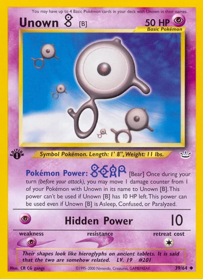 Unown [B] – Neo Revelation nr 039/064 (Standard)