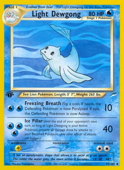 Light Dewgong – Neo Destiny nr 045/105 (Standard)