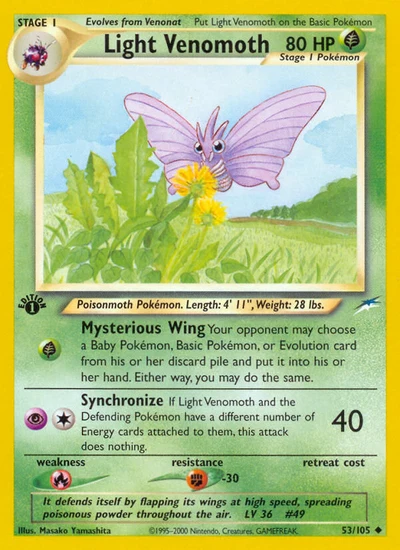 Light Venomoth – Neo Destiny nr 053/105 (Standard)