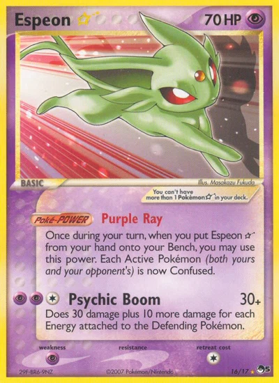 Espeon ★ – POP Series 5 nr 016/017 (Standard)