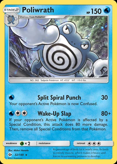 Poliwrath – Sun & Moon nr 032/149 (Standard)