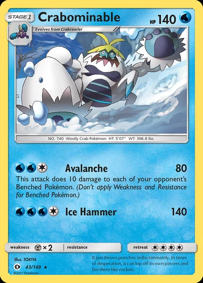 Crabominable – Sun & Moon nr 043/149 (Standard)