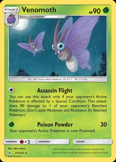 Venomoth – Unbroken Bonds nr 011/214 (Standard)
