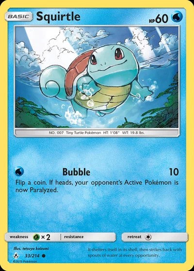 Squirtle – Unbroken Bonds nr 033/214 (Standard)