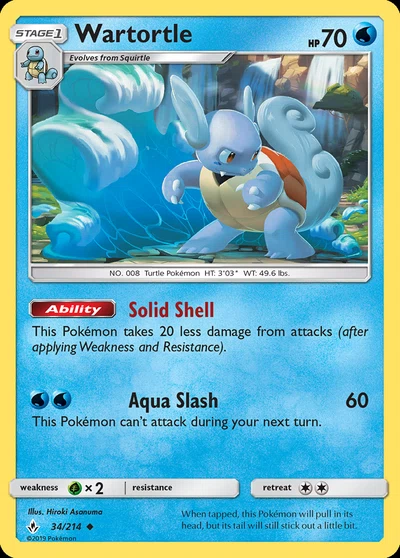 Wartortle – Unbroken Bonds nr 034/214 (Standard)