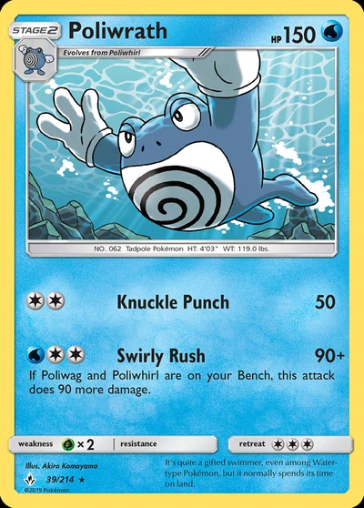 Poliwrath – Unbroken Bonds nr 039/214 (Standard)