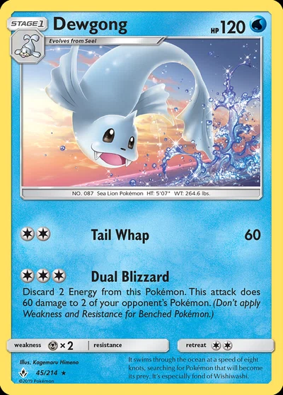 Dewgong – Unbroken Bonds nr 045/214 (Standard)