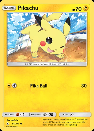 Pikachu – Unbroken Bonds nr 054/214 (Standard)
