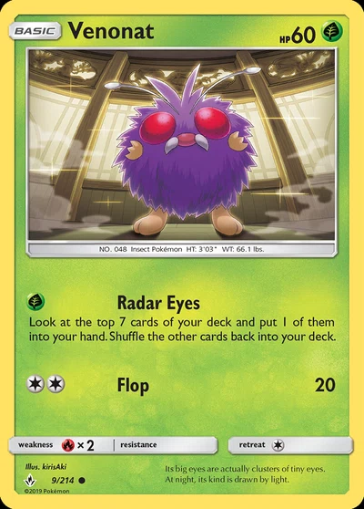Venonat – Unbroken Bonds nr 009/214 (Standard)