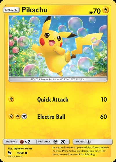 Pikachu – Hidden Fates nr 019/068 (Standard)