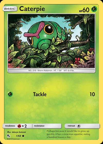 Caterpie – Hidden Fates nr 001/068 (Standard)