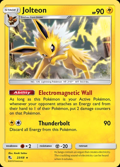 Jolteon – Hidden Fates nr 023/068 (Standard)