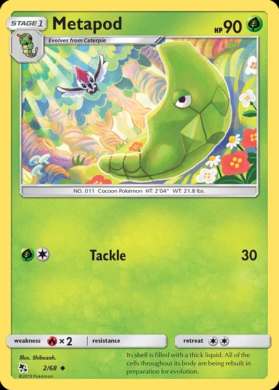Metapod – Hidden Fates nr 002/068 (Standard)