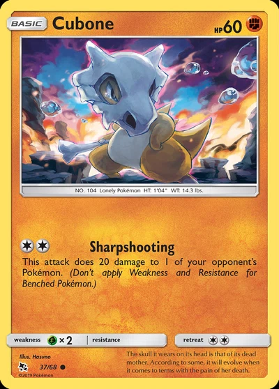 Cubone – Hidden Fates nr 037/068 (Standard)
