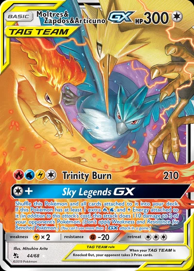 Moltres & Zapdos & Articuno-GX – Hidden Fates nr 044/068 (Standard)